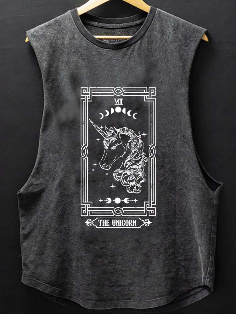 THE UNICORN TAROT SCOOP BOTTOM COTTON TANK