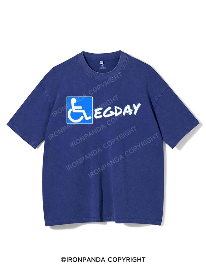 LEGDAY DISABLED SIGN Washed Gym Shirt