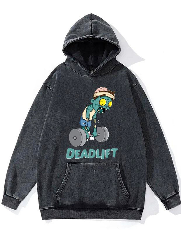 Workout Zombie Deadlift WASHED GYM HOODIE