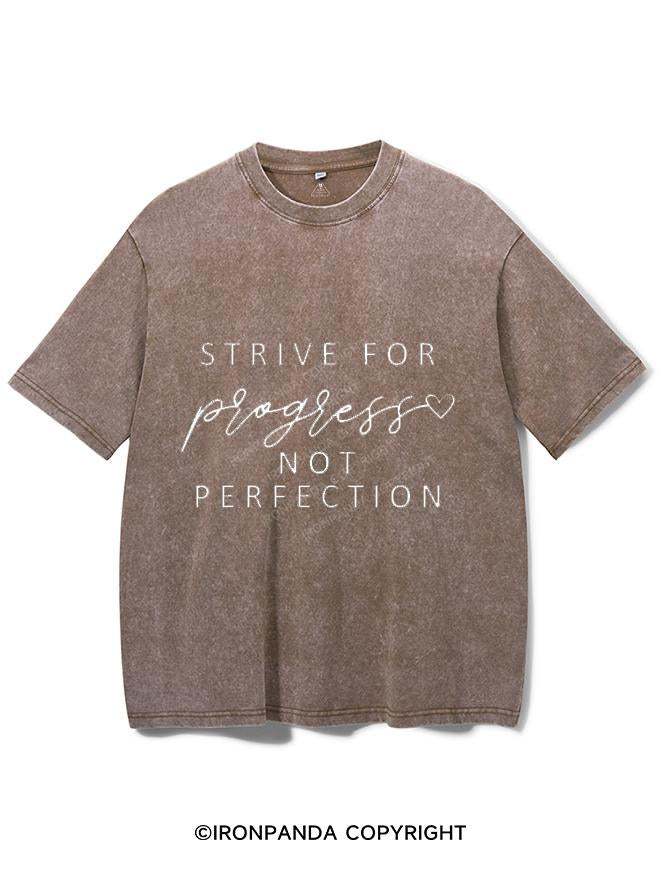 STRIVE FOR PROGRESS NOT PERFECTION  VINTAGE GYM SHIRT