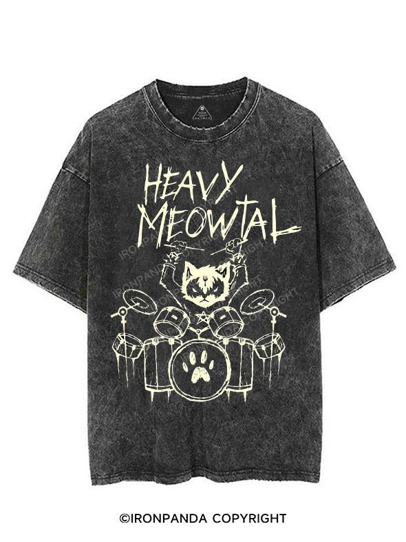 HEAVY MEOWTAL VINTAGE GYM SHIRT