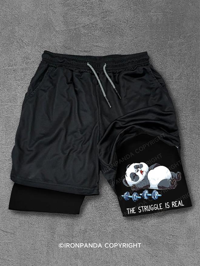 panda The Struggle Is Real Performance Training Shorts