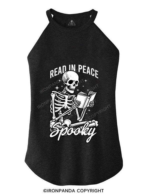 READ IN PEACE TRI ROCKER COTTON TANK