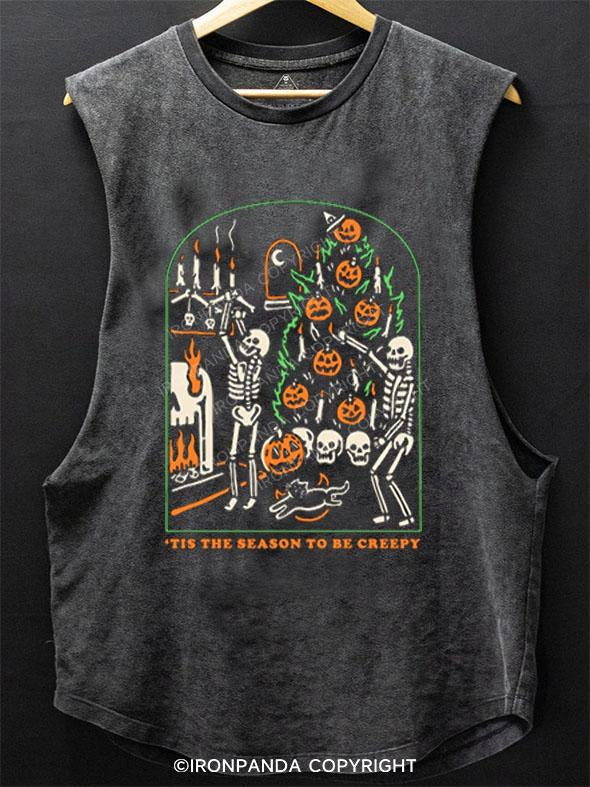 'TIS THE SEASON TO BE CREEPY SCOOP BOTTOM COTTON TANK