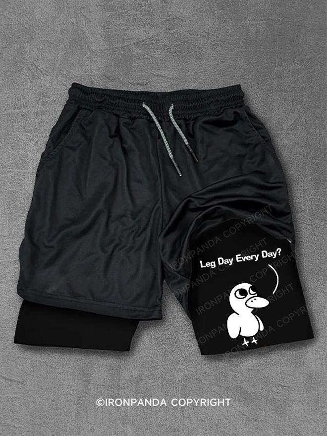 leg day every day Performance Training Shorts