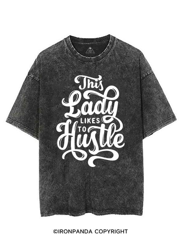 THIS LADY LIKES TO HUSTLE VINTAGE GYM SHIRT