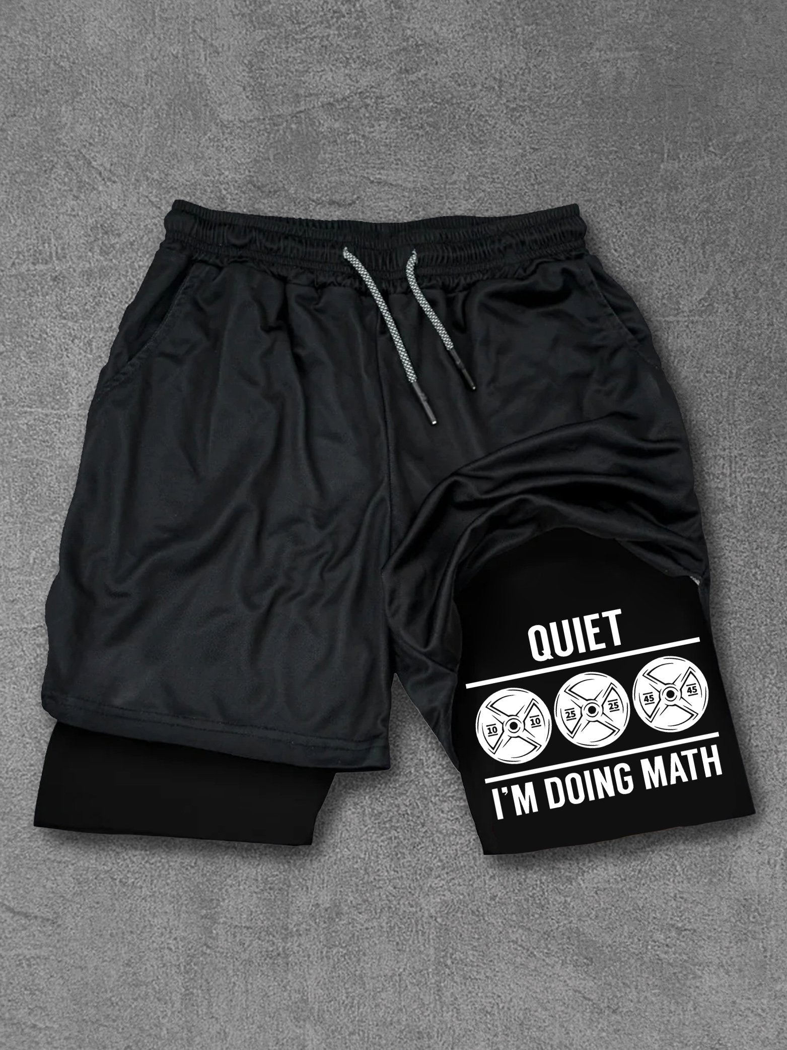 Quiet I'm Doing Math Performance Training Shorts