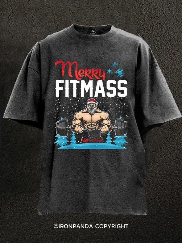 Merry Fitmas Washed Gym Shirt