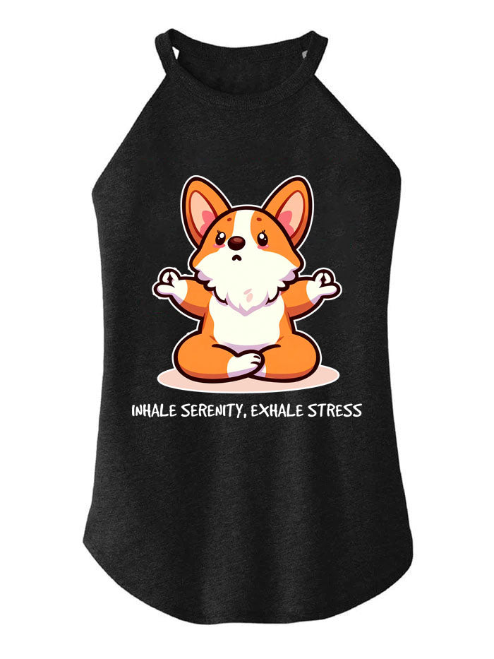 Exhale stress  TRI ROCKER COTTON TANK