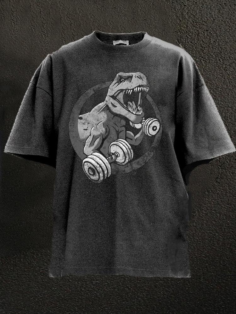 Big Guns Dinosaur Washed Gym Shirt