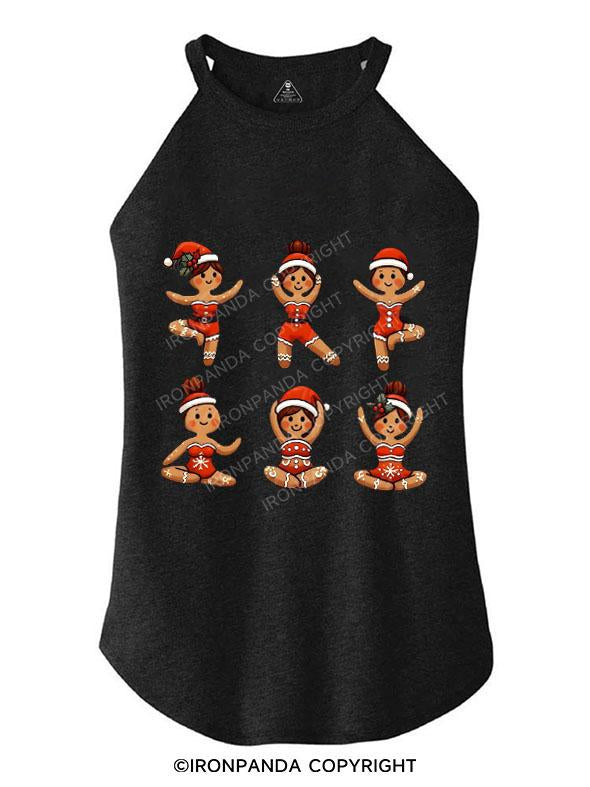 YOGA YUM GINGERBREAD TRI ROCKER COTTON TANK