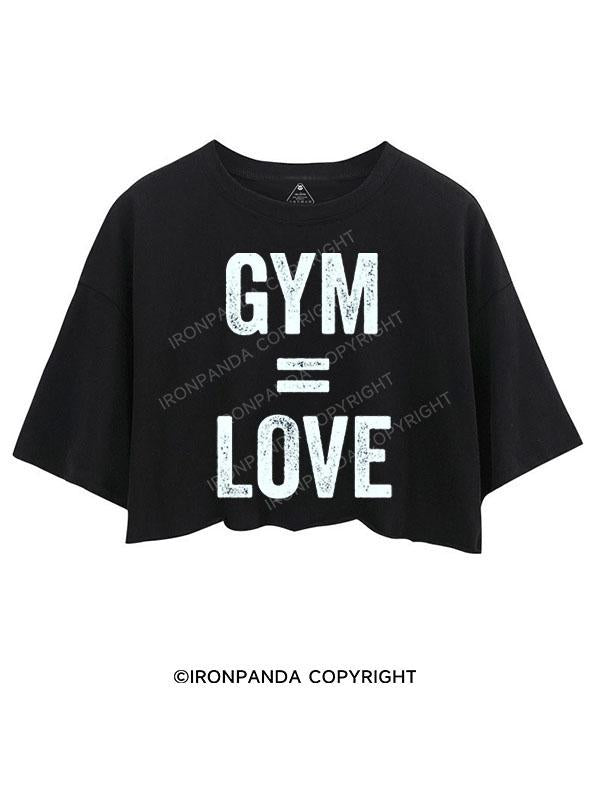 GYM=LOVE CROP TOPS