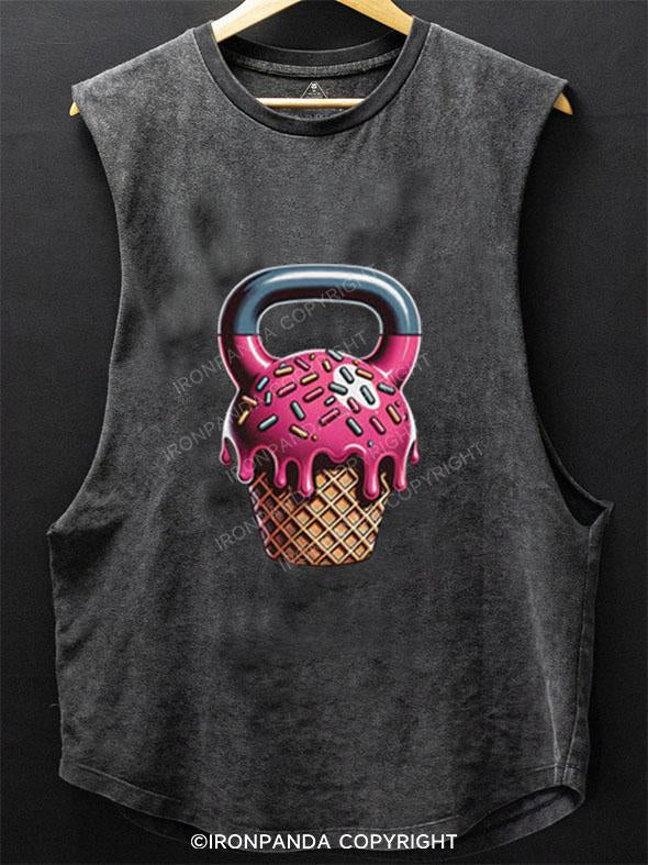 ICE CREAM BARBELL SCOOP BOTTOM COTTON TANK