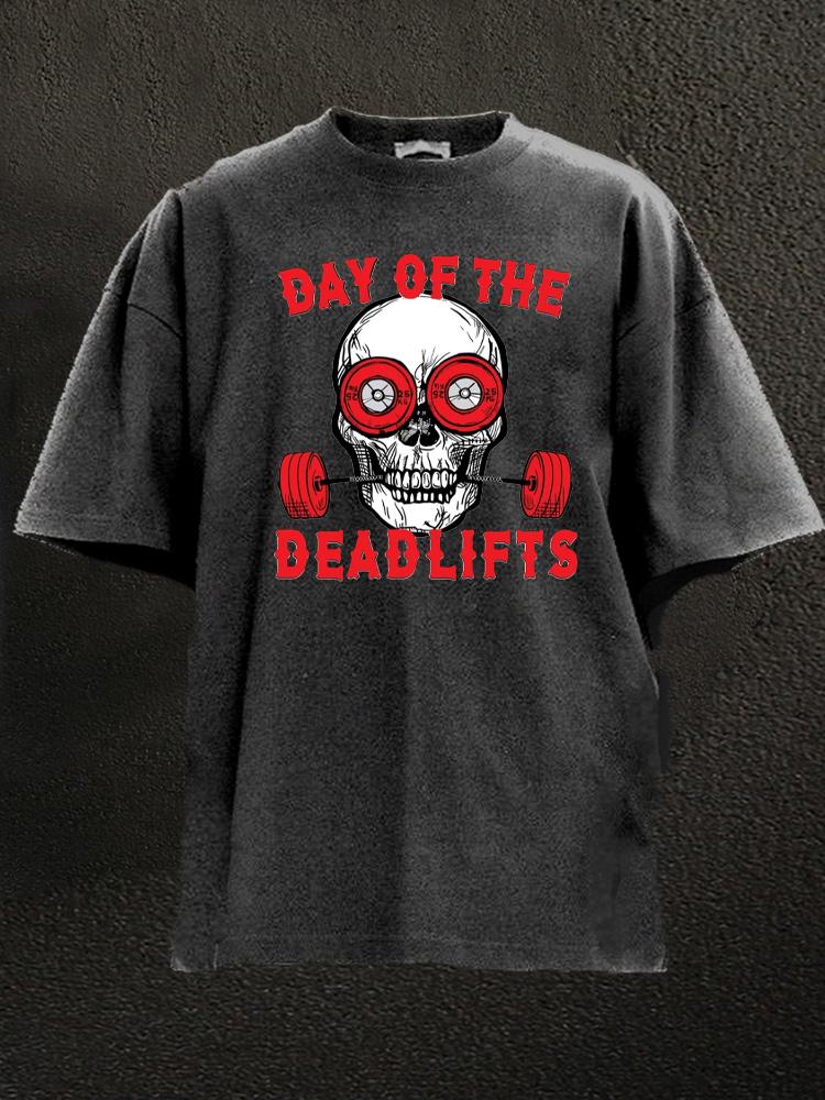 Weightlifting Powerlifting Day of the Deadlifts Washed Gym Shirt