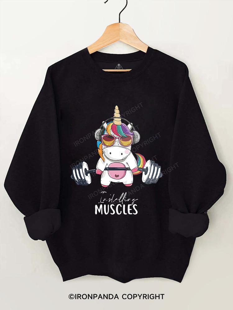 Muscular Unicorn Gym Sweatshirt