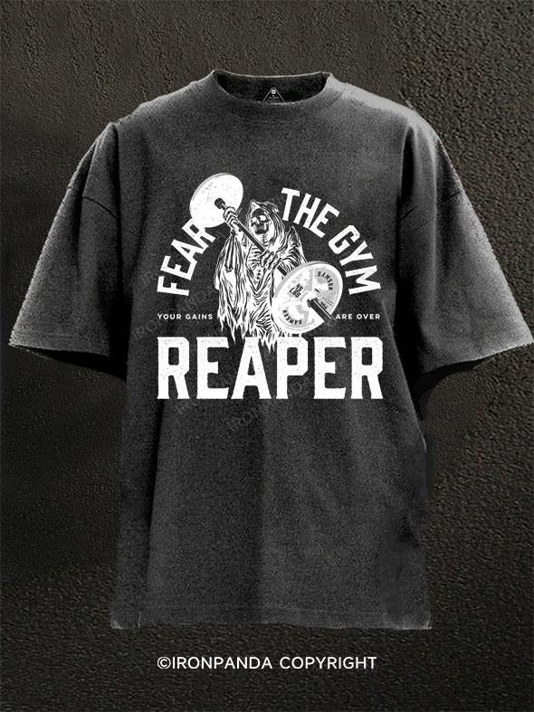 Fear The Gym Reaper Washed Gym Shirt