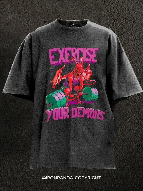 Exercise Your Demons Washed Gym Shirt