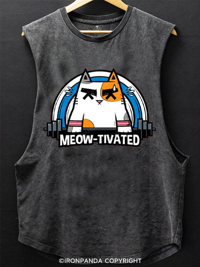 Meow-Tivated SCOOP BOTTOM COTTON TANK