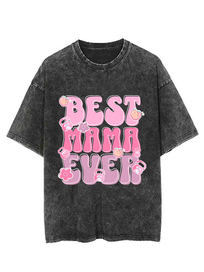 BEST MAMA EVER VINTAGE GYM SHIRT