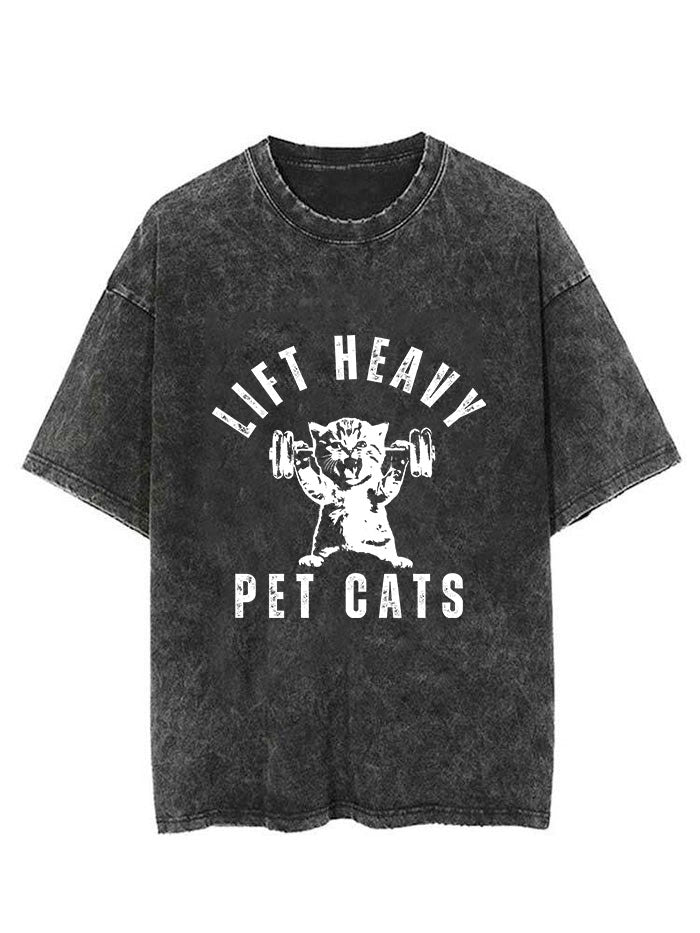 Lift Heavy Pet Cat Vintage Gym Shirt