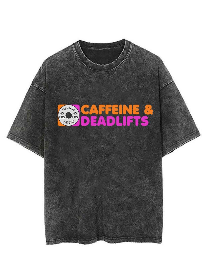 Caffeine and Deadlifts Vintage Gym Shirt