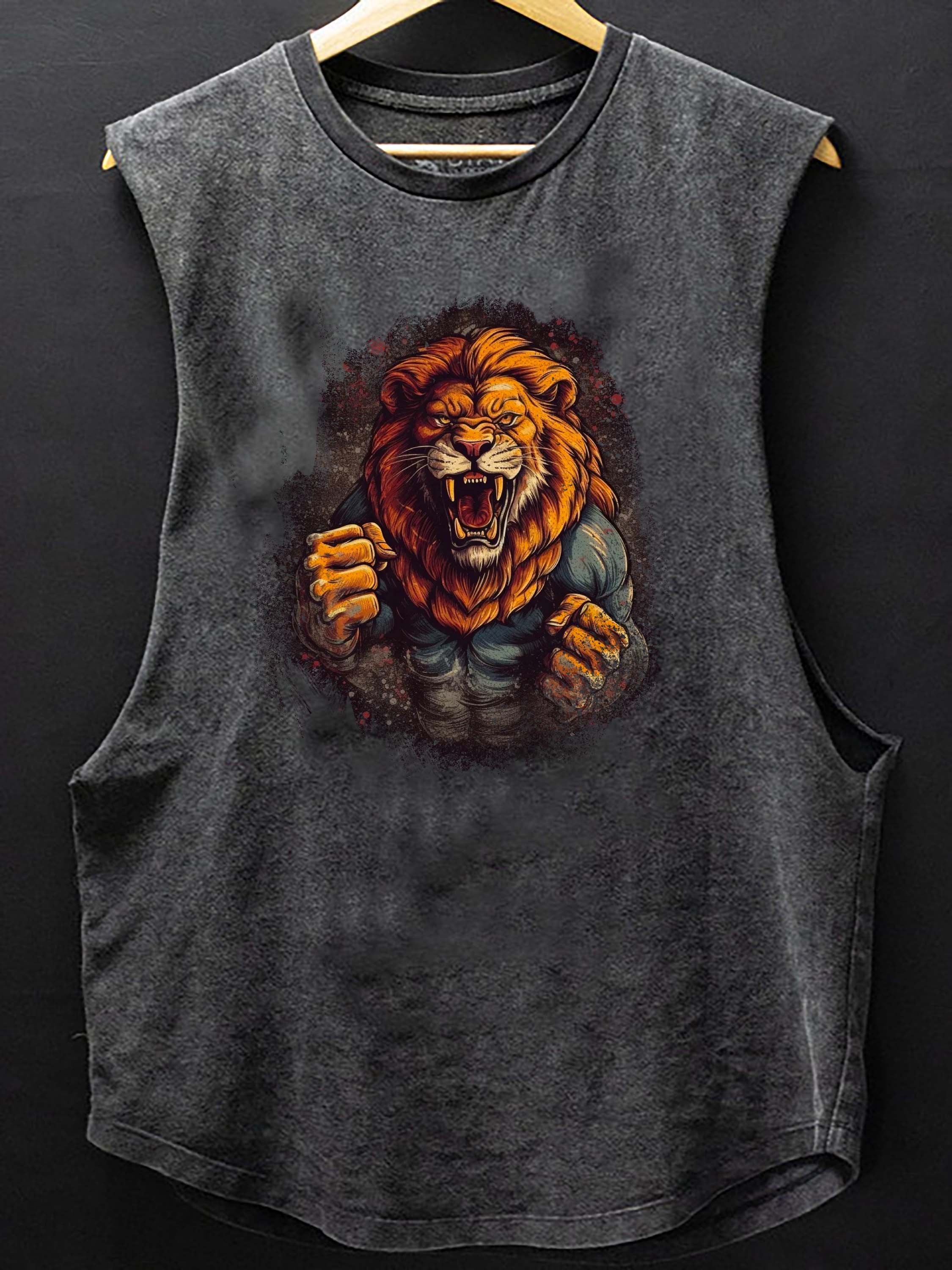 ferocious lion SCOOP BOTTOM COTTON TANK