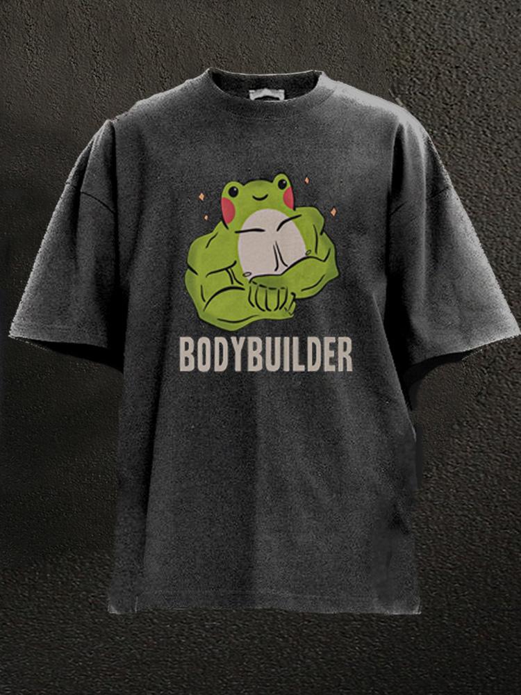 bodybuilder frog Washed Gym Shirt