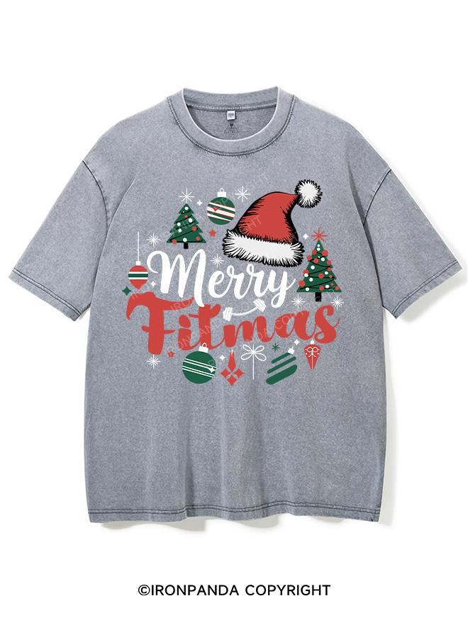 MERRY FITMAS VINTAGE GYM SHIRT