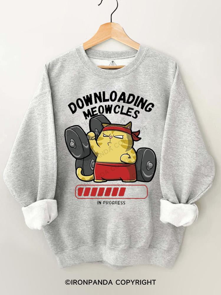 Downloading Meowcles In Progress Gym Sweatshirt