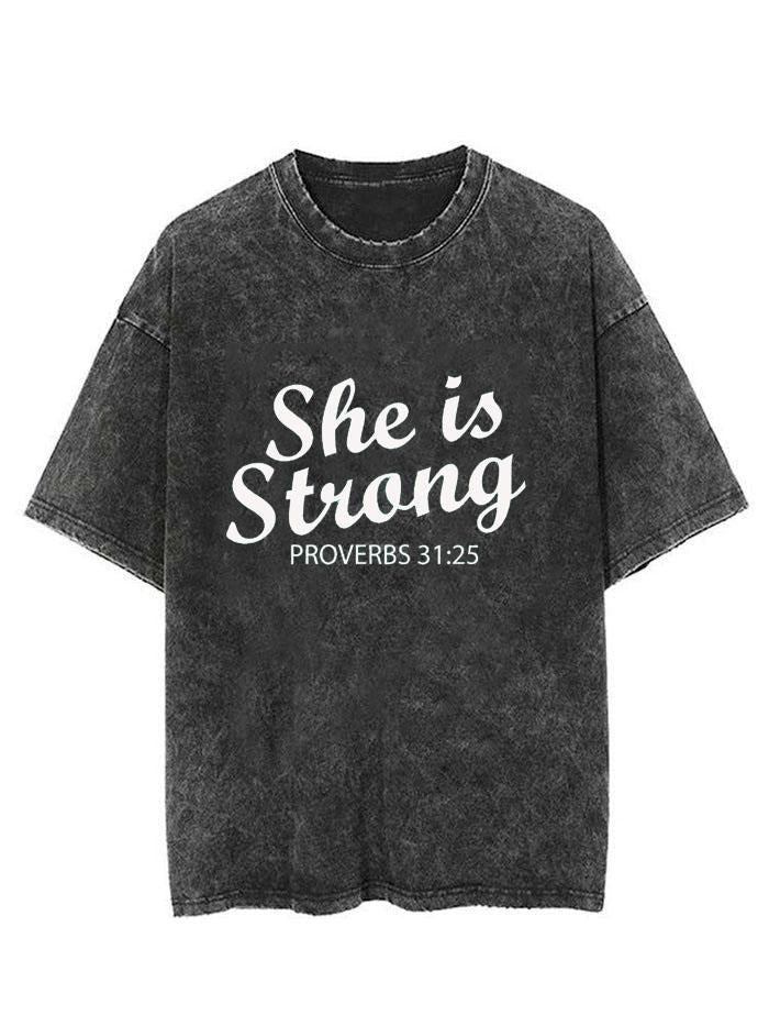 She Is Strong Vintage Gym Shirt