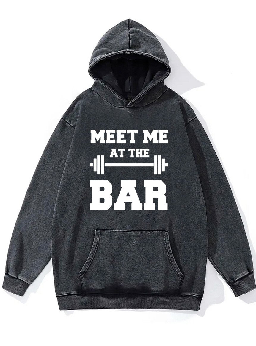 meet me at the bar Washed Gym Hoodie