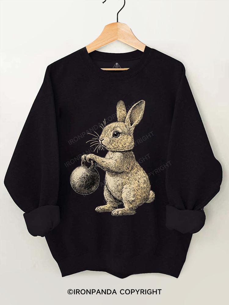 Rabbit kettlebell Gym Sweatshirt