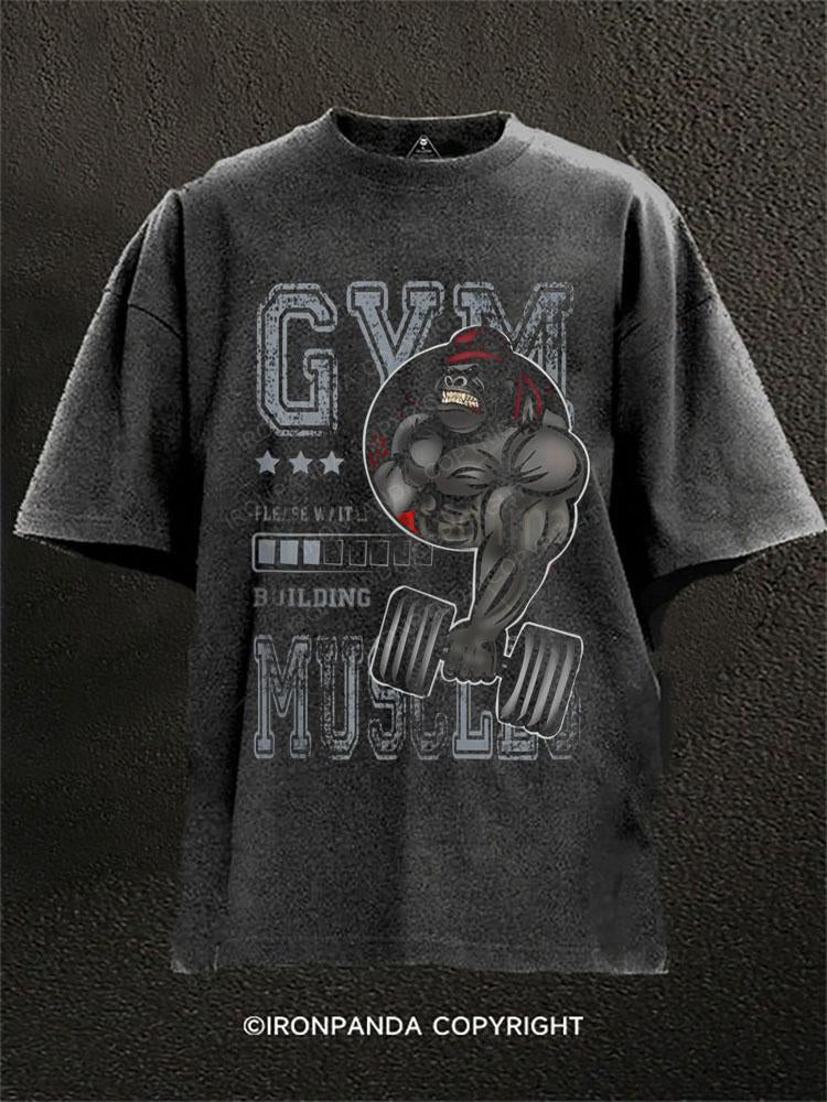 Gorilla Muscles Washed Gym Shirt