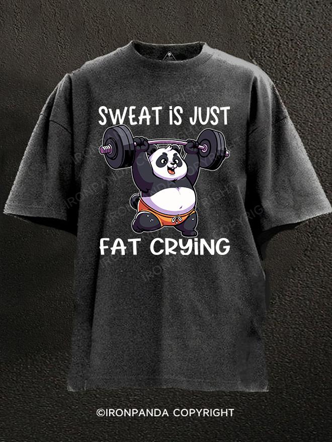 Sweat is Just panda Washed Gym Shirt