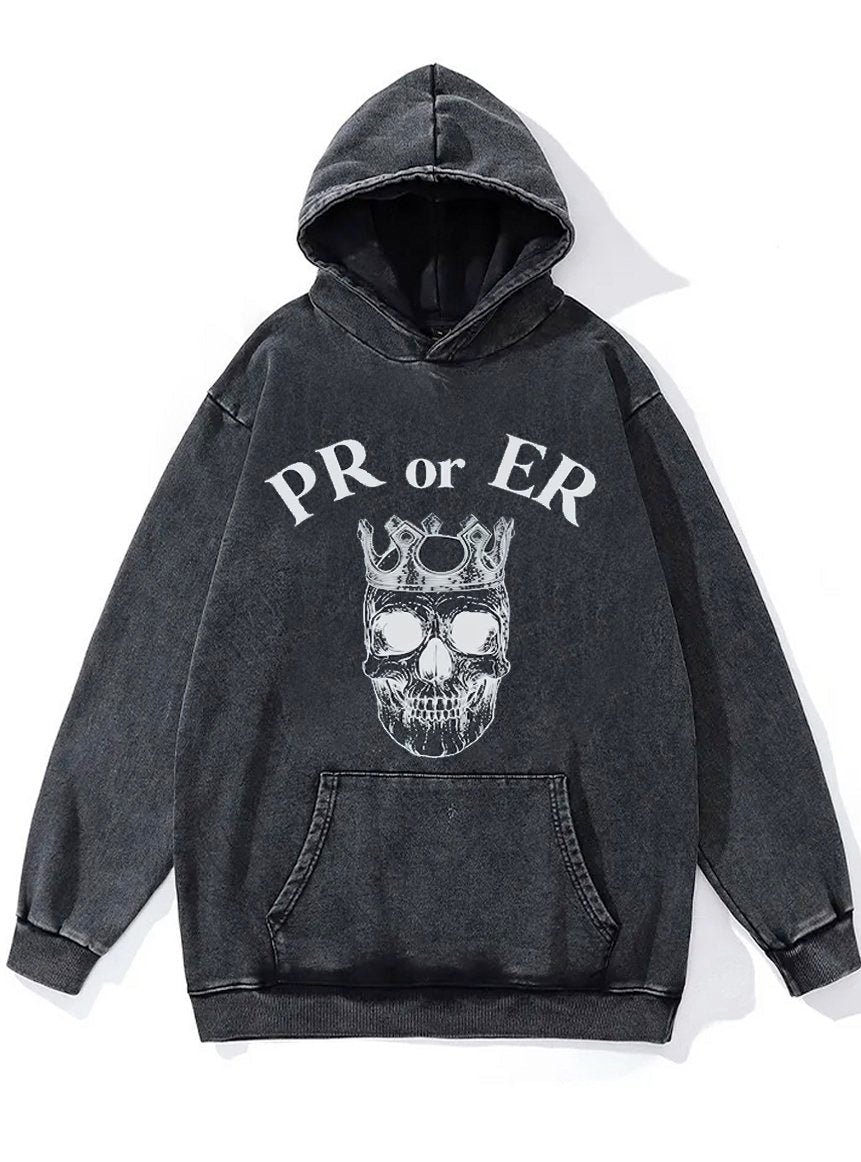 PR or ER Washed Gym Hoodie