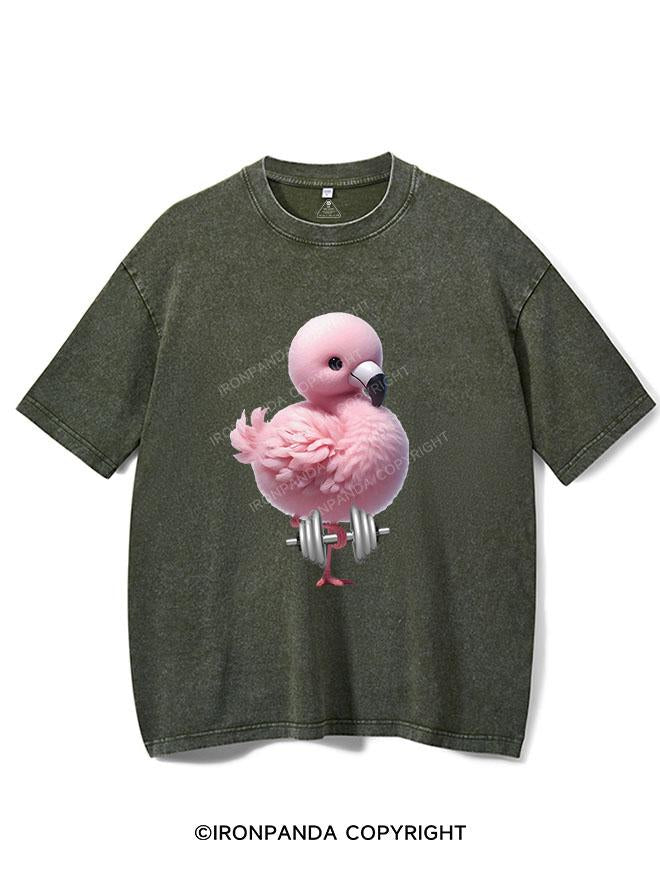 FLAMINGO LIFTING VINTAGE GYM SHIRT