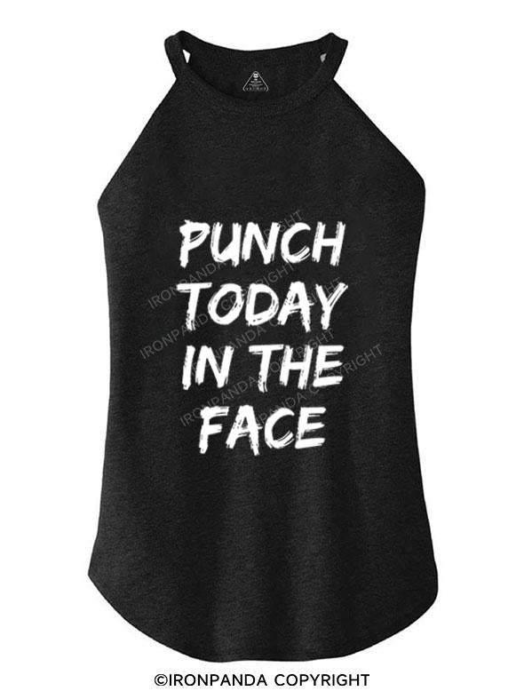 PUNCH TODAY IN THE FACE TRI ROCKER COTTON TANK