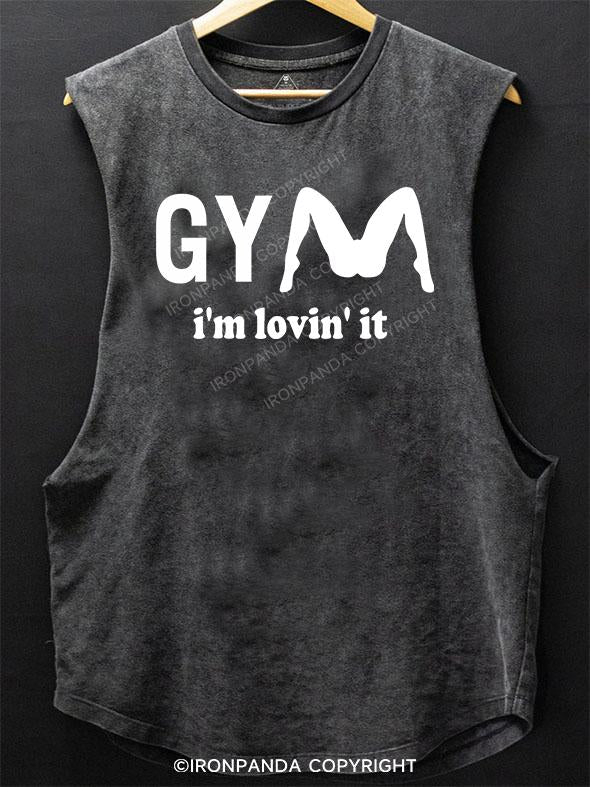 gym i'm lovin'it SCOOP BOTTOM COTTON TANK