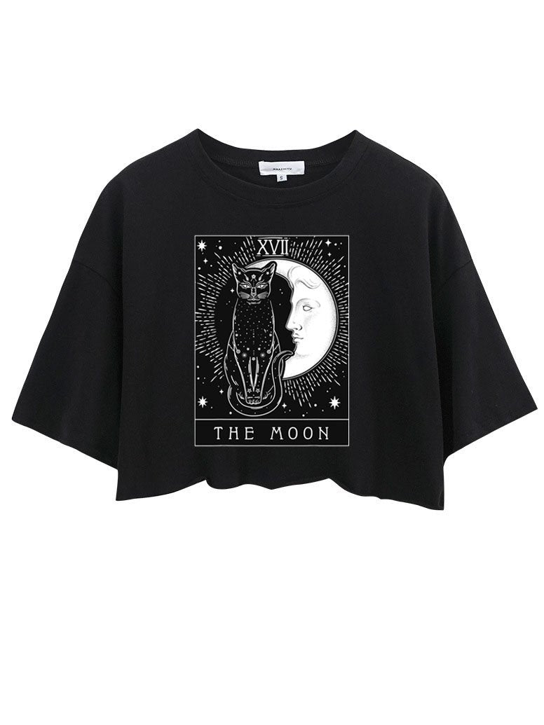 THE MOON TAROT CARD CROP TOPS