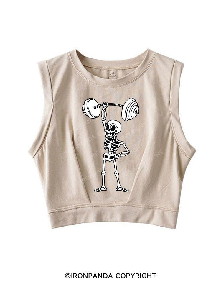 LIFTING SKELETON SLEEVELESS CROP TOPS