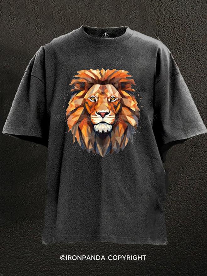 lion Washed Gym Shirt