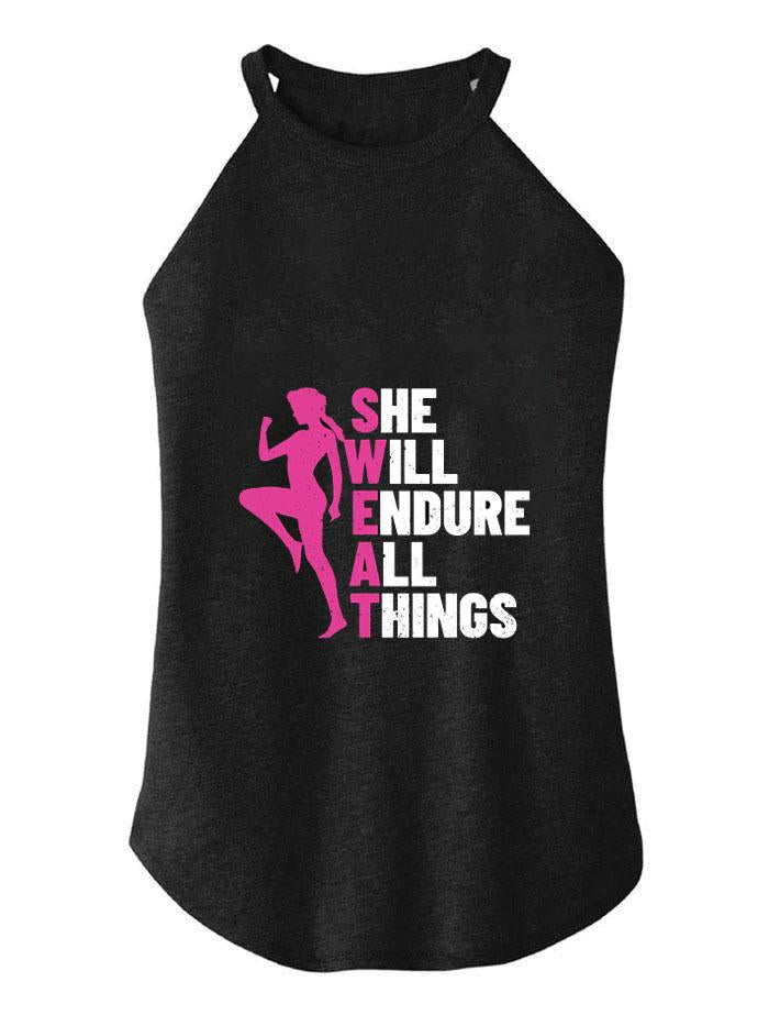 SHE WILL ENDURE ALL THINGS ROCKER COTTON TANK