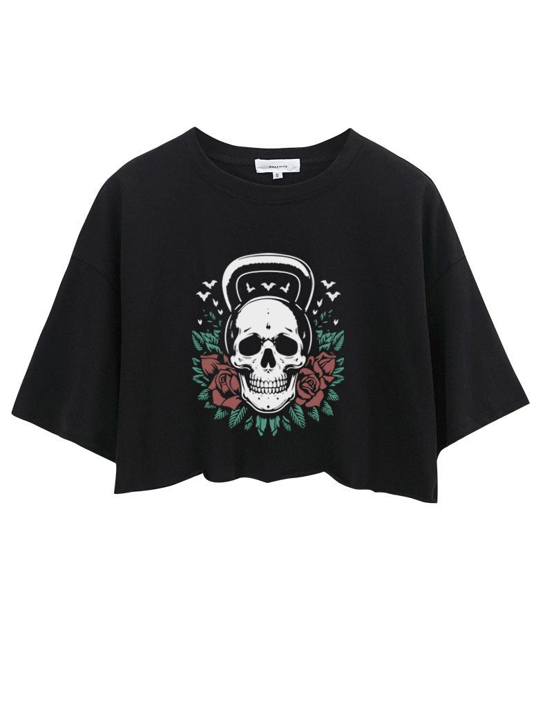 SKELETON KETTLEBELL CROP TOPS