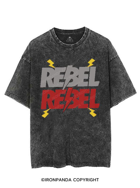 REBEL REBEL LIGHTNING VINTAGE GYM SHIRT