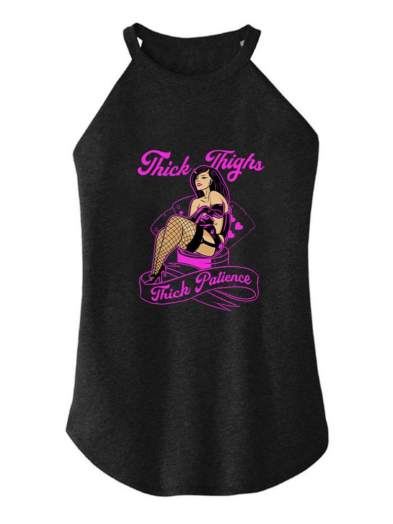 THICK THIGHS THICK PATIENCE ROCKER COTTON TANK