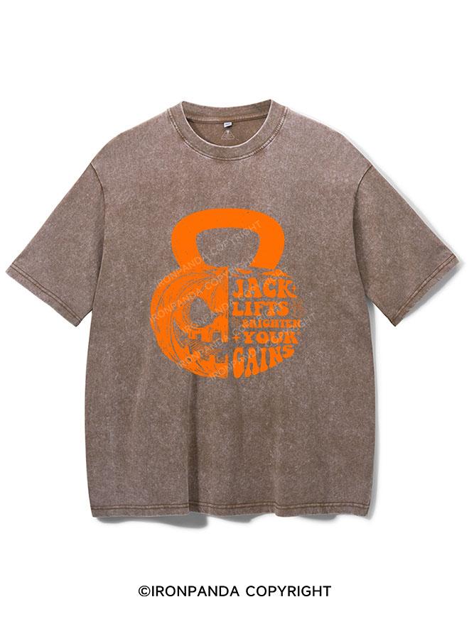 JACK LIFTS BRIGHTEN YOUR GAINS VINTAGE GYM SHIRT