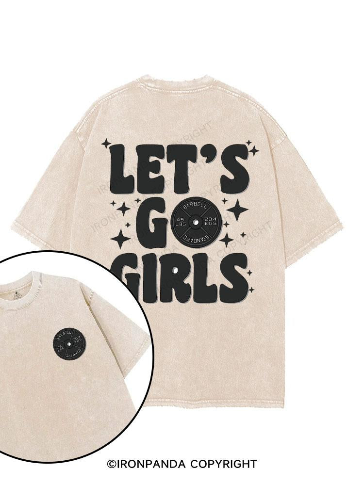 Let's Go Girls Lifting printed Gym Shirt