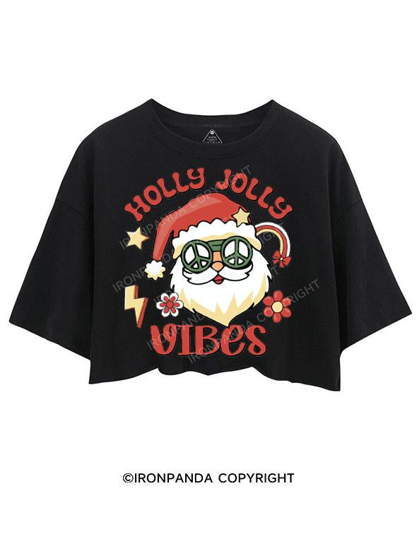 HOLLY JOLLY VIBES CROP TOPS