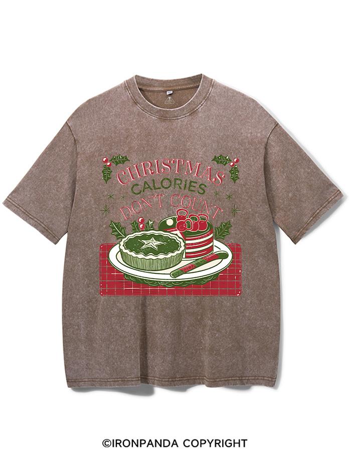 CHRISTMAS CALORIES DONT COUNT VINTAGE GYM SHIRT