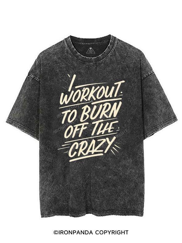 I WORKOUT TO BURN OFF THE CRAZY VINTAGE GYM SHIRT